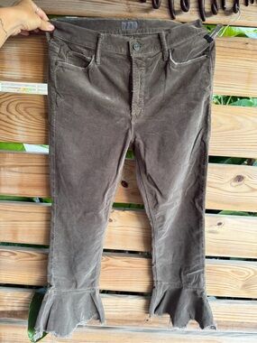 MOTHER Olive Brown Corduroy Flared Hem Men’s Pants